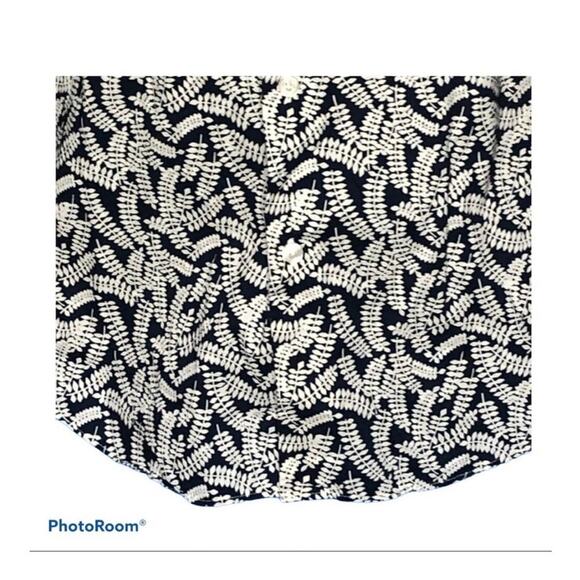 Perry Ellis Button-up Shirt Bold Fern Design Size Small - Picture 7 of 13